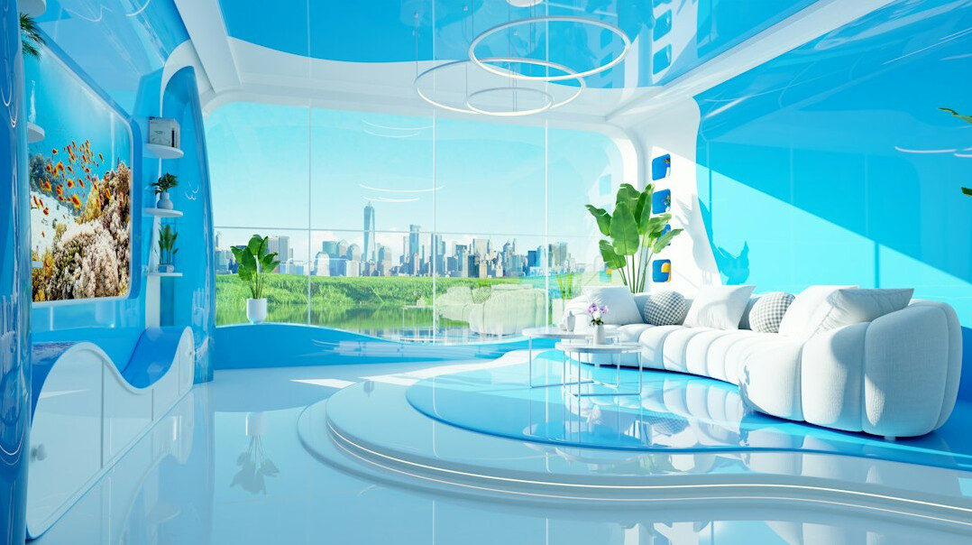 future city with technology